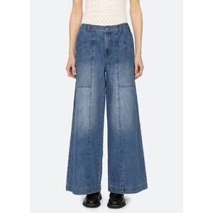 NEW SEA velma wide leg jeans in blue